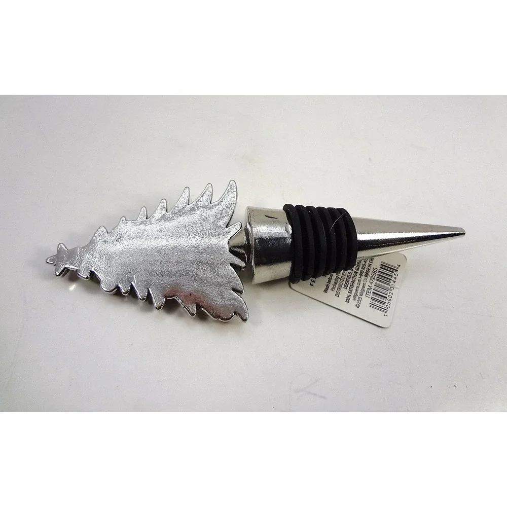 NEW Festive Voice Christmas Tree‎ Wine Stopper Rhinestone Silver Green Red